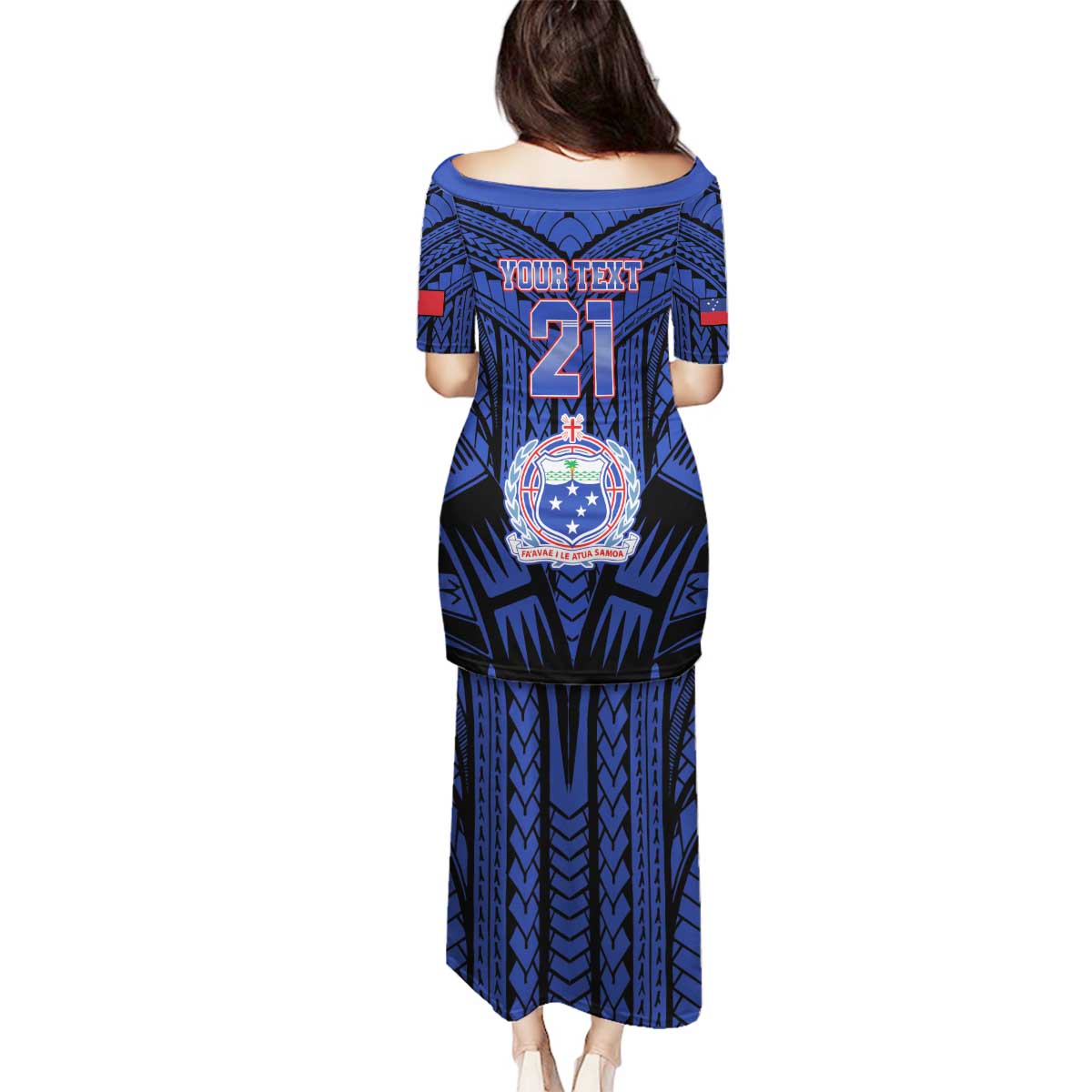 Custom Manu Samoa Sevens Rugby Family Matching Puletasi and Hawaiian Shirt Samoan Tribal Tattoo