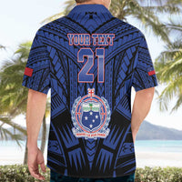 Custom Manu Samoa Sevens Rugby Hawaiian Shirt Samoan Tribal Tattoo
