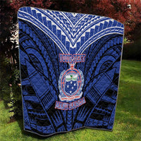 Custom Manu Samoa Sevens Rugby Quilt Samoan Tribal Tattoo