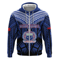 Custom Manu Samoa Sevens Rugby Zip Hoodie Samoan Tribal Tattoo