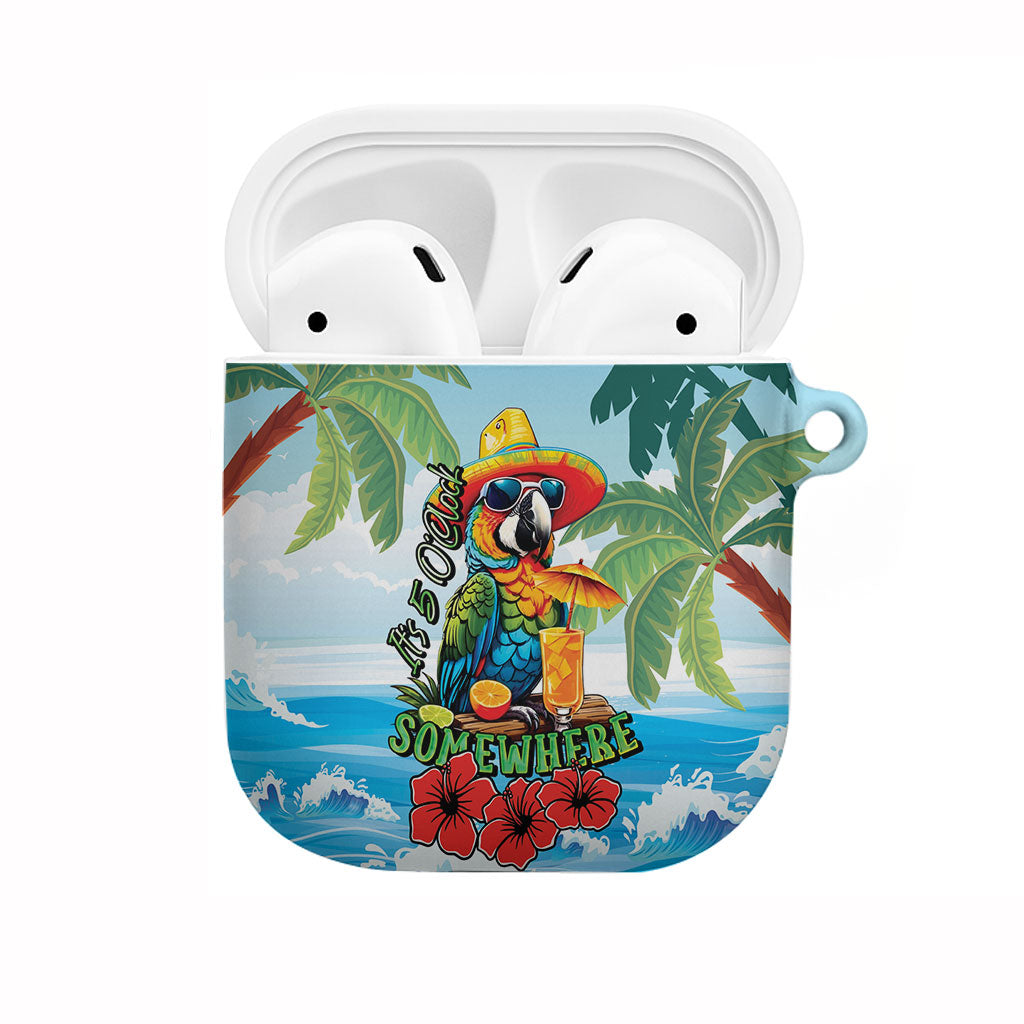 Funny Parrot Margarita Five O'clock Somewhere AirPods Case