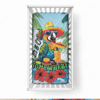 Funny Parrot Margarita Five O'clock Somewhere Baby Bed Cover LT9 28 × 52 in Blue - Polynesian Pride