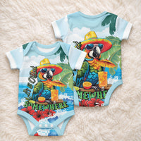 Funny Parrot Margarita Five O'clock Somewhere Baby Onesie LT9 - Polynesian Pride