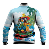 Funny Parrot Margarita Five O'clock Somewhere Baseball Jacket