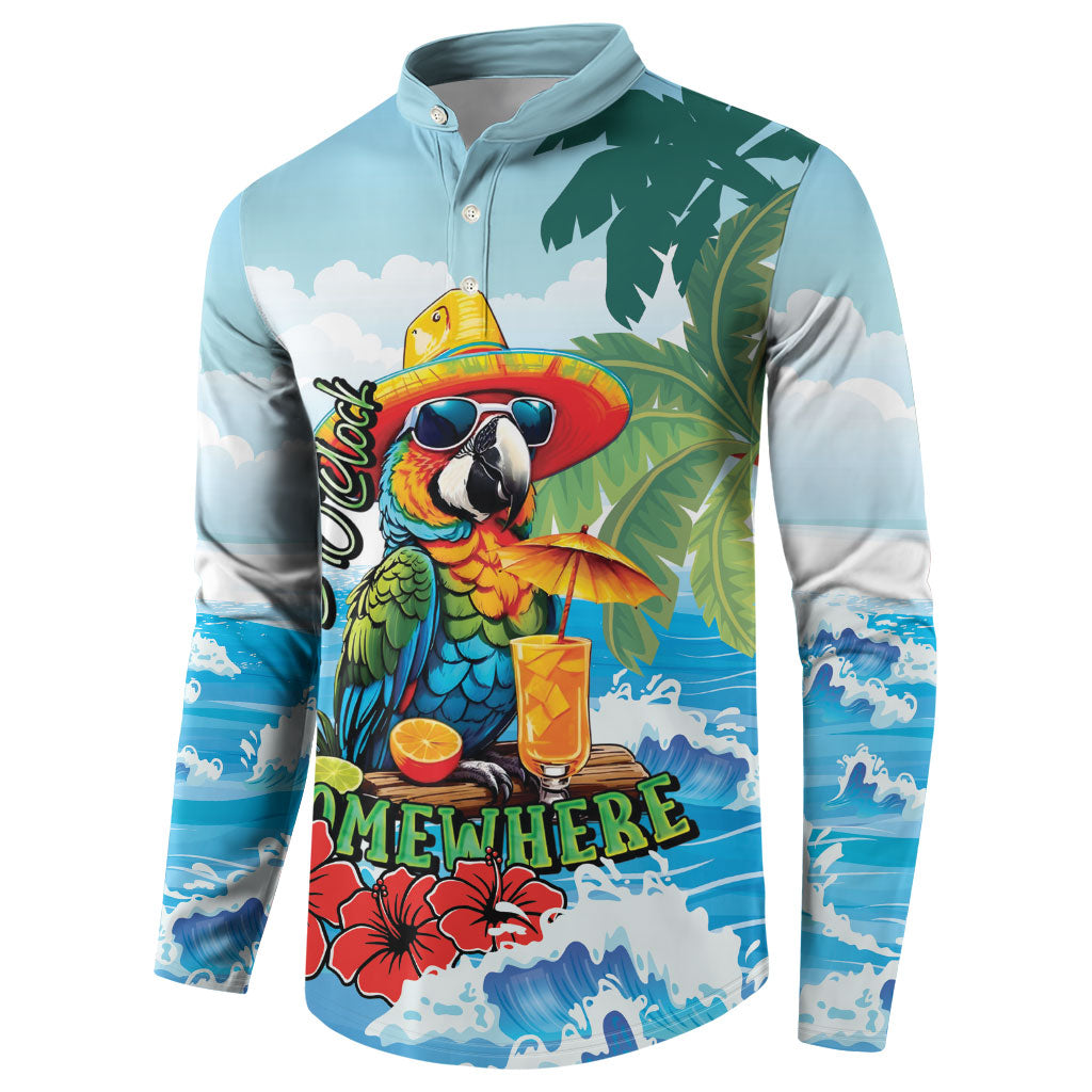 Funny Parrot Margarita Five O'clock Somewhere Button Sweatshirt
