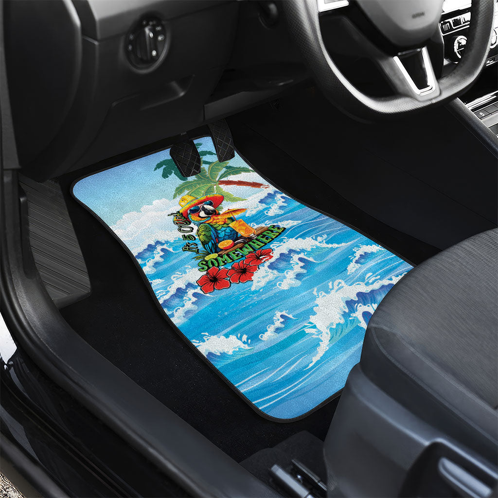 Funny Parrot Margarita Five O'clock Somewhere Car Mats