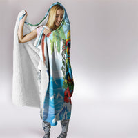 Funny Parrot Margarita Five O'clock Somewhere Hooded Blanket