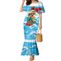 Funny Parrot Margarita Five O'clock Somewhere Mermaid Dress