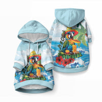 Funny Parrot Margarita Five O'clock Somewhere Pet Hoodie LT9 Pullover Blue - Polynesian Pride