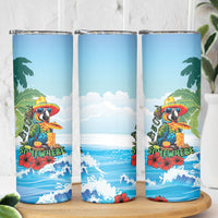 Funny Parrot Margarita Five O'clock Somewhere Skinny Tumbler