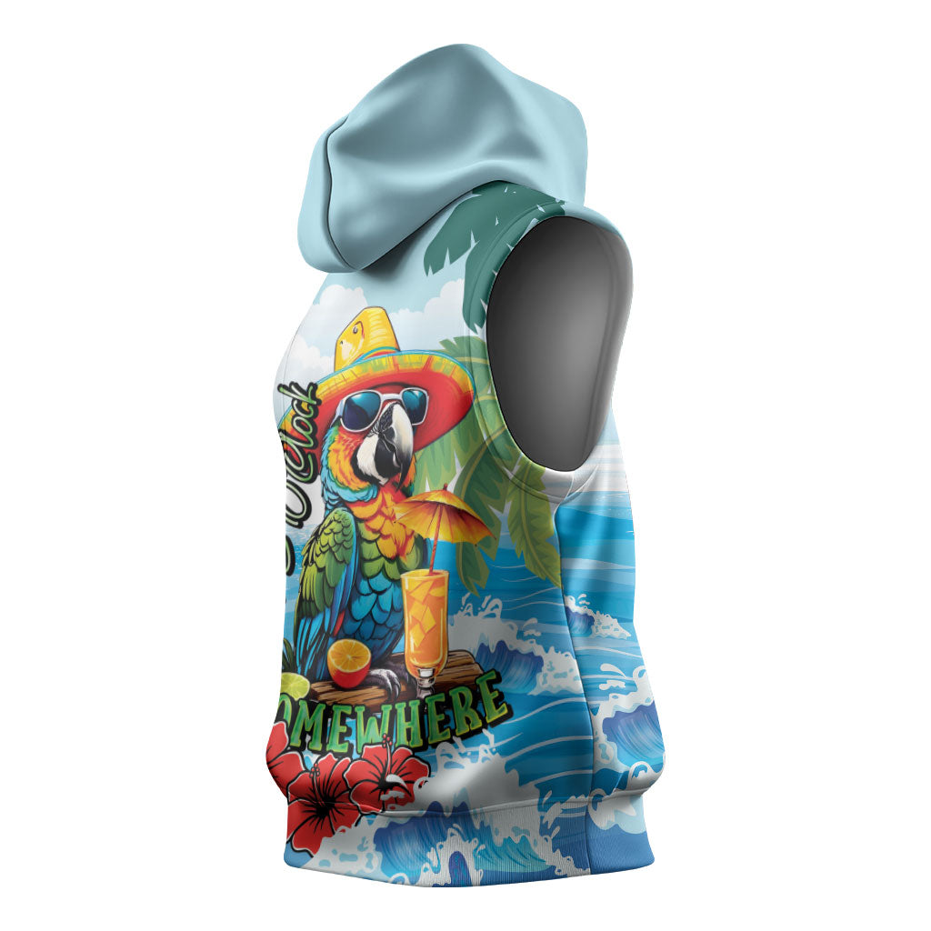 Funny Parrot Margarita Five O'clock Somewhere Sleeveless Hoodie