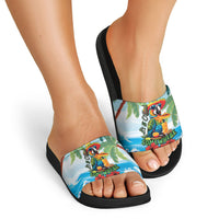 Funny Parrot Margarita Five O'clock Somewhere Slide Sandals