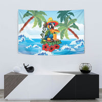 Funny Parrot Margarita Five O'clock Somewhere Tapestry