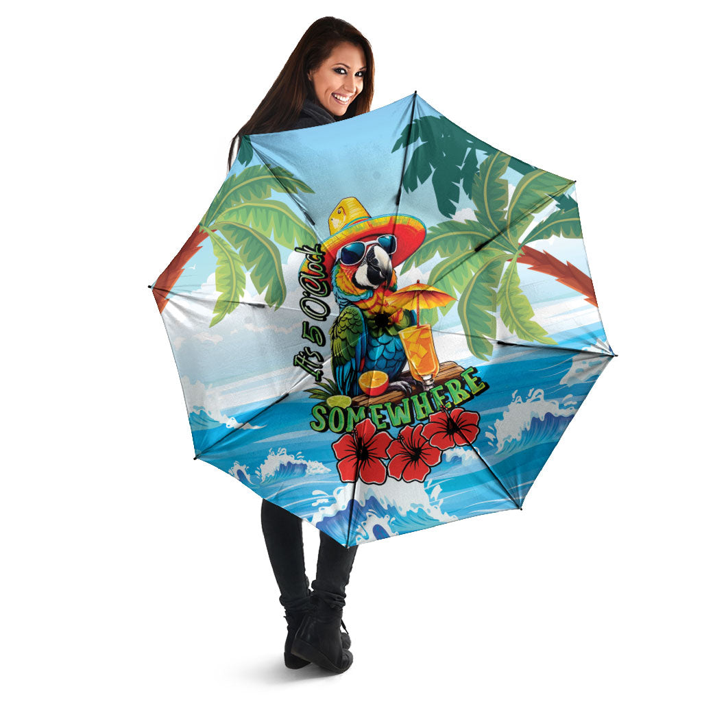 Funny Parrot Margarita Five O'clock Somewhere Umbrella