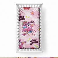 Hawaii Flamingo Hello Summer Baby Bed Cover Hawaiian Quilt Pattern LT9 28 × 52 in Pink - Polynesian Pride