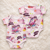 Hawaii Flamingo Hello Summer Baby Onesie Hawaiian Quilt Pattern LT9 - Polynesian Pride