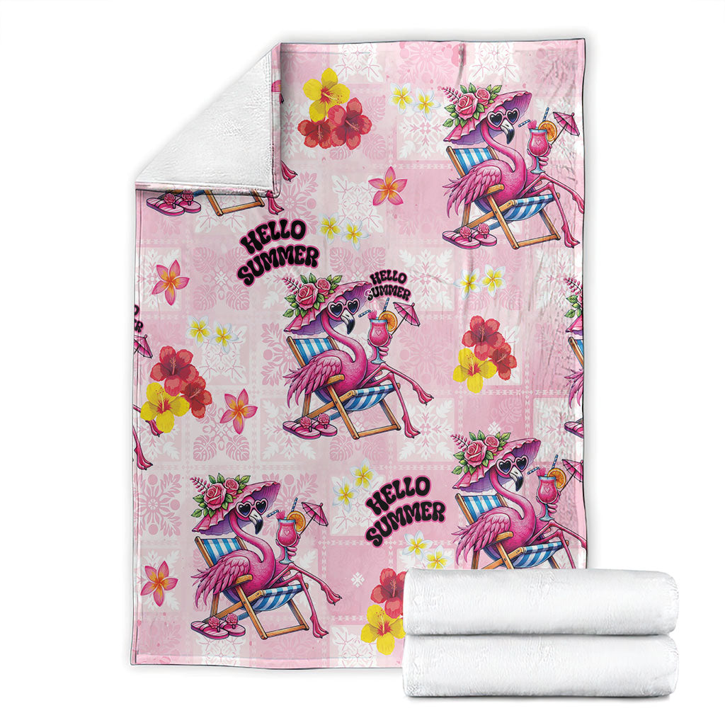Hawaii Flamingo Hello Summer Blanket Hawaiian Quilt Pattern