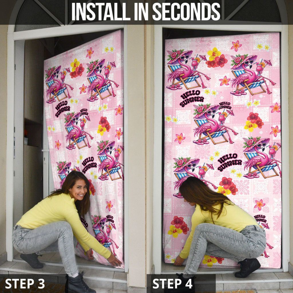 Hawaii Flamingo Hello Summer Door Cover Hawaiian Quilt Pattern