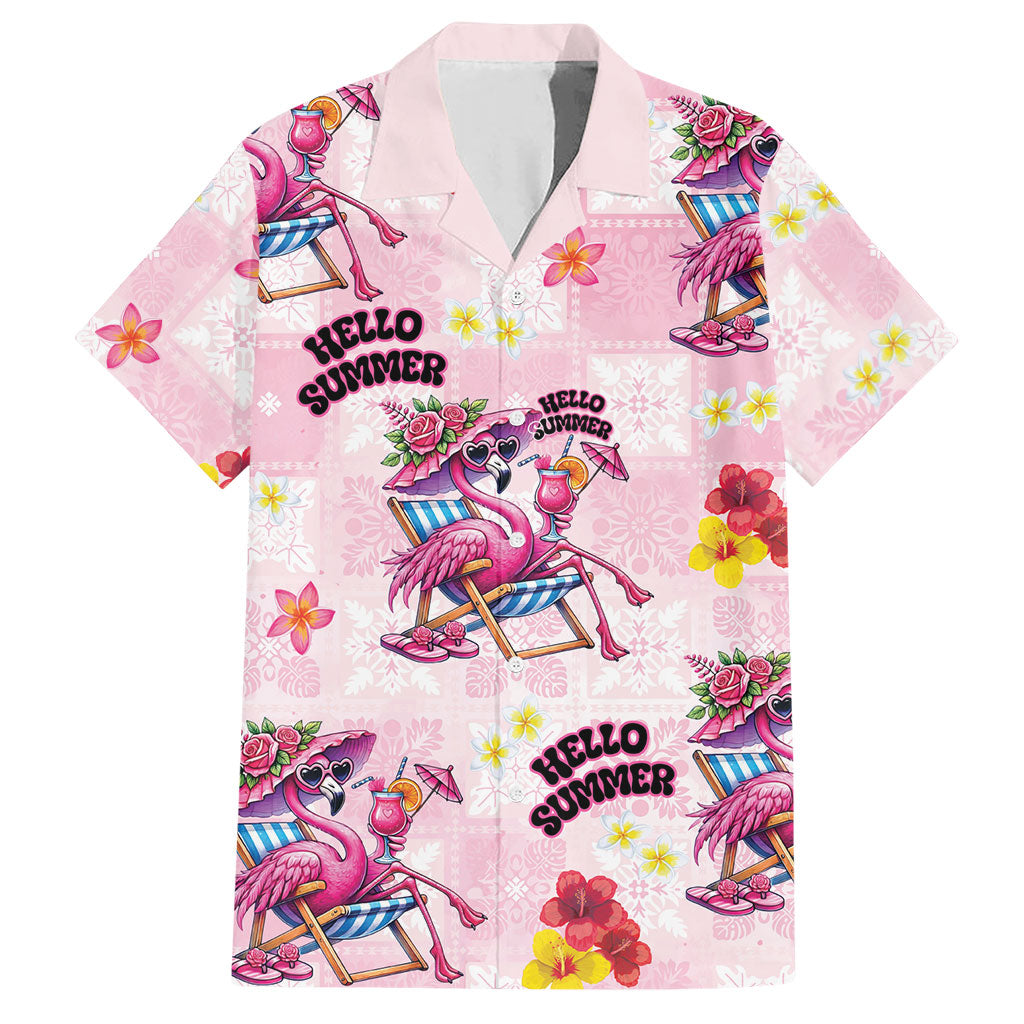 Hawaii Flamingo Hello Summer Hawaiian Shirt Hawaiian Quilt Pattern