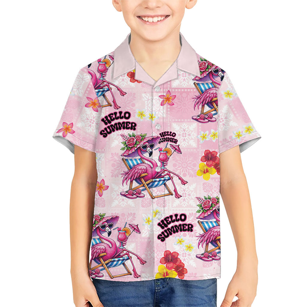 Hawaii Flamingo Hello Summer Hawaiian Shirt Hawaiian Quilt Pattern