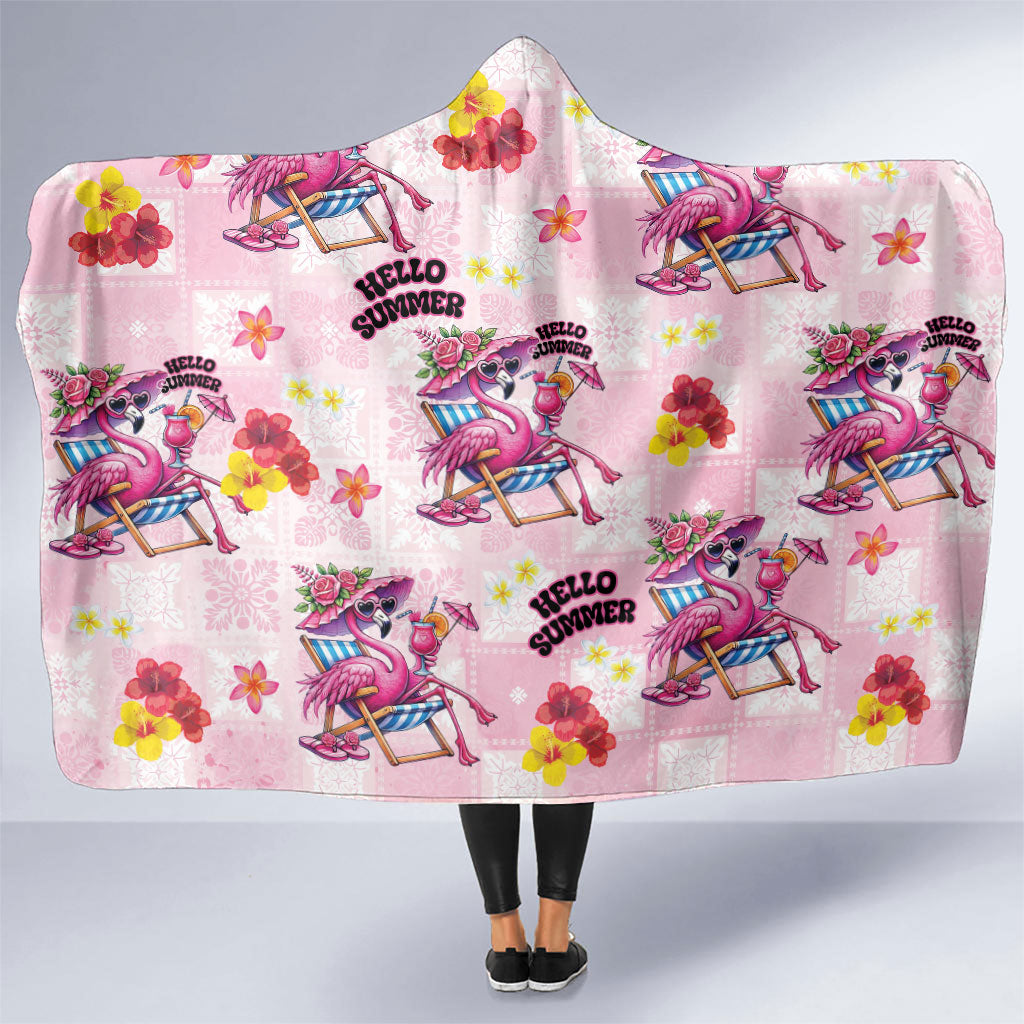 Hawaii Flamingo Hello Summer Hooded Blanket Hawaiian Quilt Pattern