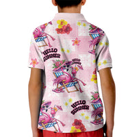 Hawaii Flamingo Hello Summer Kid Polo Shirt Hawaiian Quilt Pattern