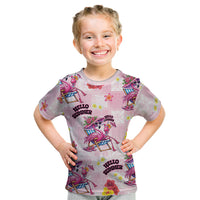 Hawaii Flamingo Hello Summer Kid T Shirt Hawaiian Quilt Pattern