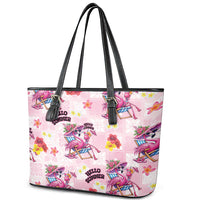 Hawaii Flamingo Hello Summer Leather Tote Bag Hawaiian Quilt Pattern