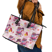 Hawaii Flamingo Hello Summer Leather Tote Bag Hawaiian Quilt Pattern