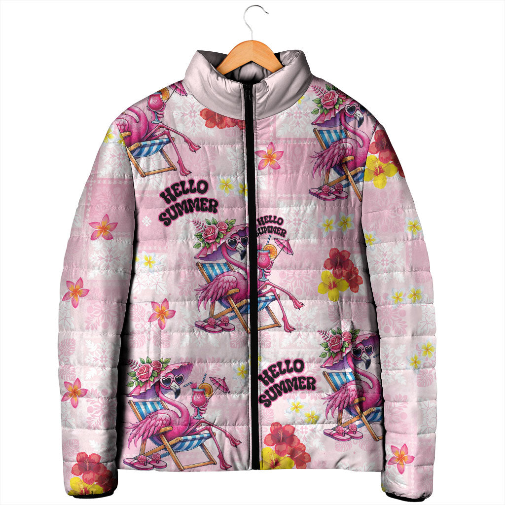 Hawaii Flamingo Hello Summer Padded Jacket Hawaiian Quilt Pattern
