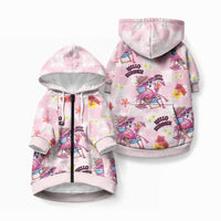 Hawaii Flamingo Hello Summer Pet Hoodie Hawaiian Quilt Pattern LT9 Zip-up Pink - Polynesian Pride