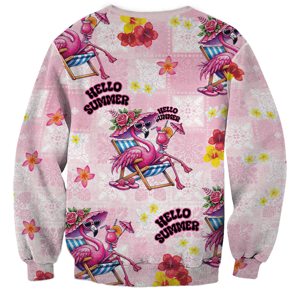 Hawaii Flamingo Hello Summer Sweatshirt Hawaiian Quilt Pattern