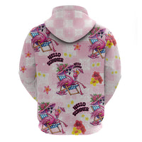 Hawaii Flamingo Hello Summer Zip Hoodie Hawaiian Quilt Pattern