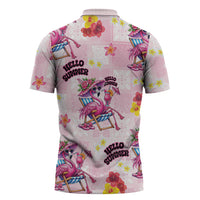 Hawaii Flamingo Hello Summer Zipper Polo Shirt Hawaiian Quilt Pattern