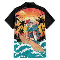 Vintage Santa Claus Surfing Summer Family Matching Puletasi and Hawaiian Shirt Mele Kalikimaka i Iulai! LT9 - Polynesian Pride