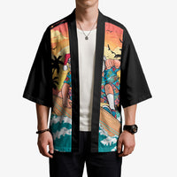 Vintage Santa Claus Surfing Summer Kimono Mele Kalikimaka i Iulai!