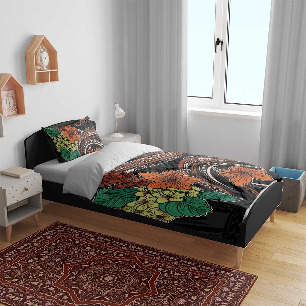 Vintage Hibiscus Pacific Floral Bedding Set