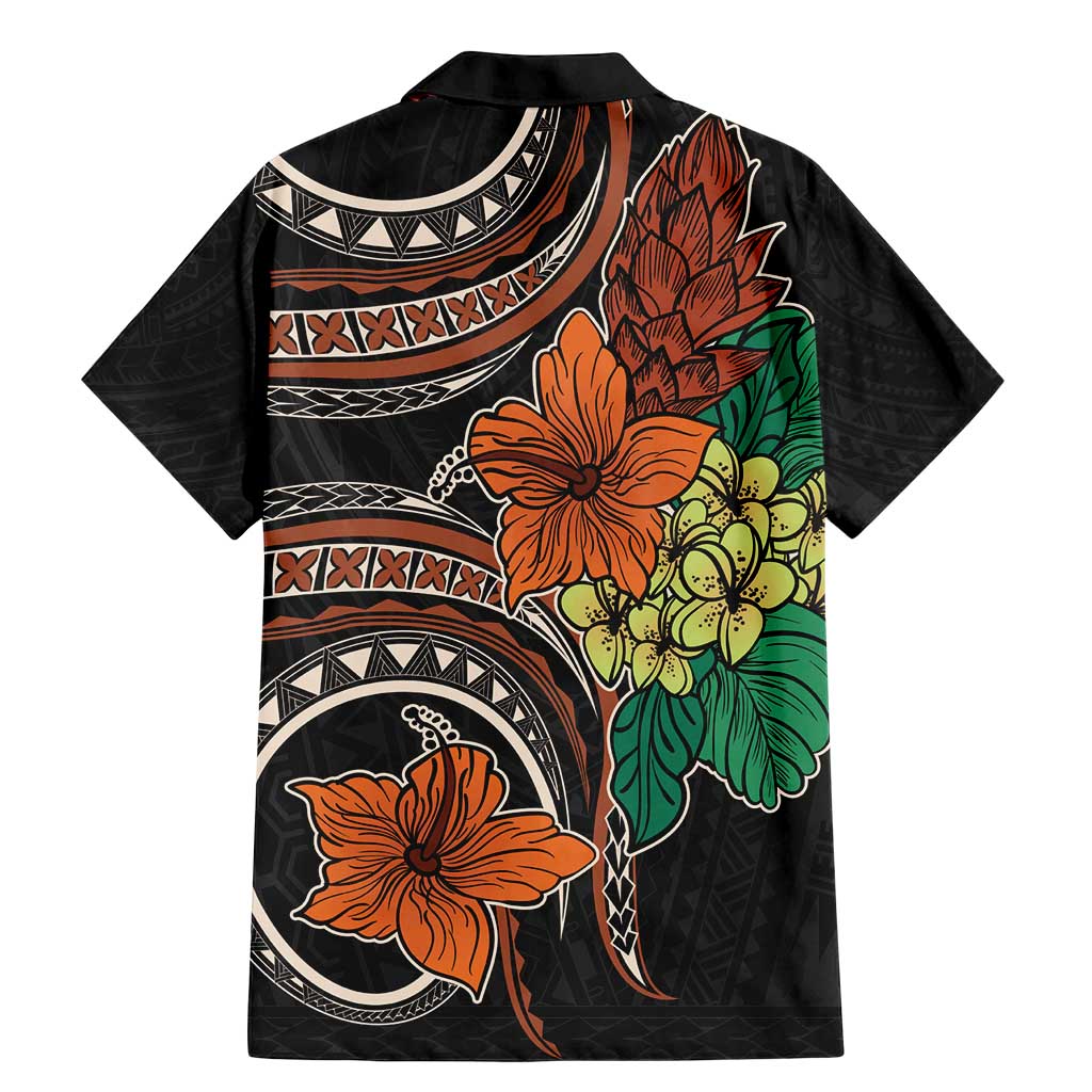 Vintage Hibiscus Pacific Floral Family Matching Mermaid Dress and Hawaiian Shirt