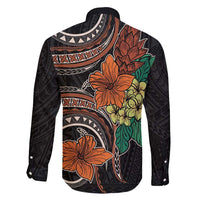 Vintage Hibiscus Pacific Floral Family Matching Short Sleeve Bodycon Dress and Hawaiian Shirt