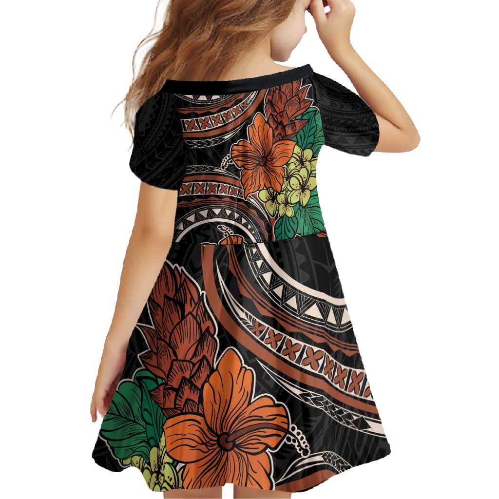 Vintage Hibiscus Pacific Floral Family Matching Tank Maxi Dress and Hawaiian Shirt