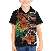 Vintage Hibiscus Pacific Floral Kid Hawaiian Shirt