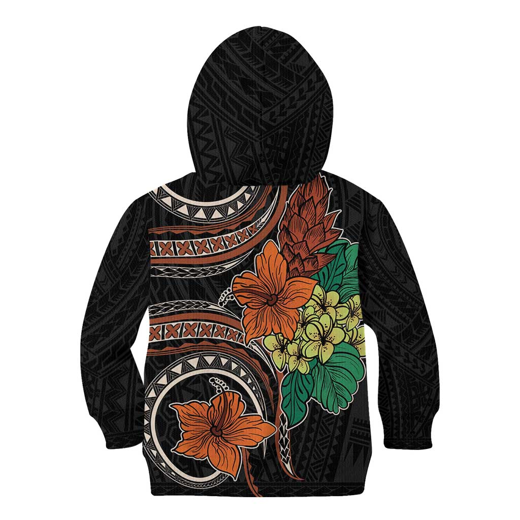 Vintage Hibiscus Pacific Floral Kid Hoodie