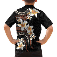 Vintage Plumeria Pacific Floral Family Matching Off Shoulder Short Dress and Hawaiian Shirt LT9 - Polynesian Pride