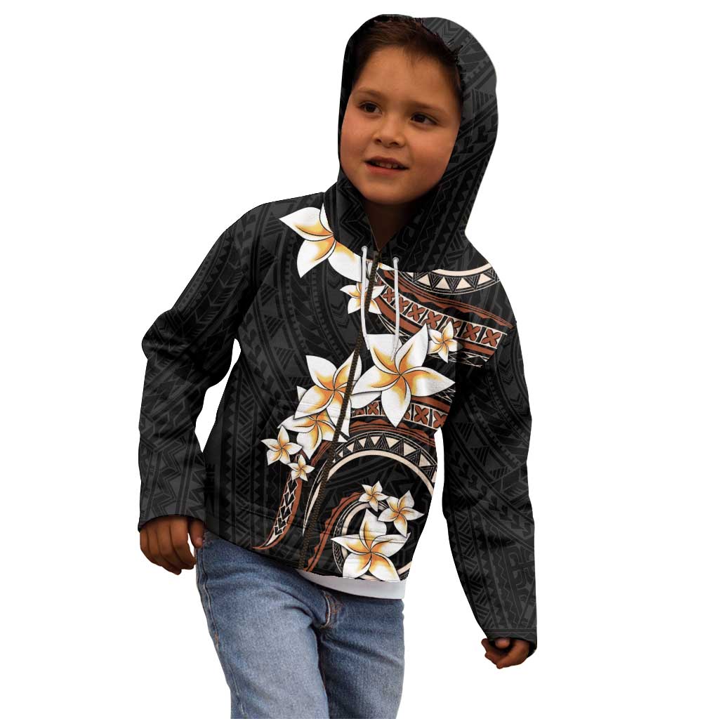 Vintage Plumeria Pacific Floral Kid Hoodie