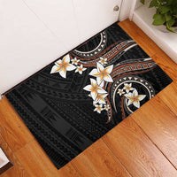 Vintage Plumeria Pacific Floral Rubber Doormat