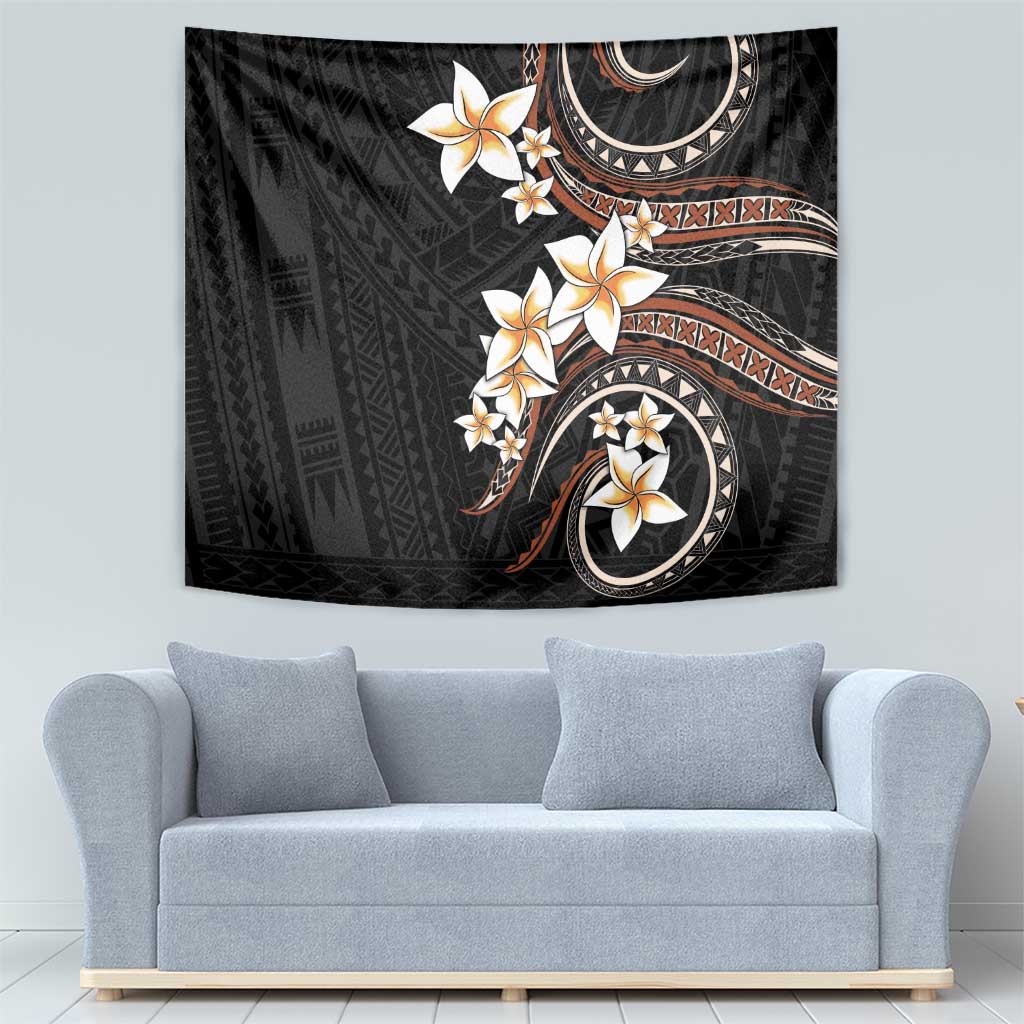 Vintage Plumeria Pacific Floral Tapestry