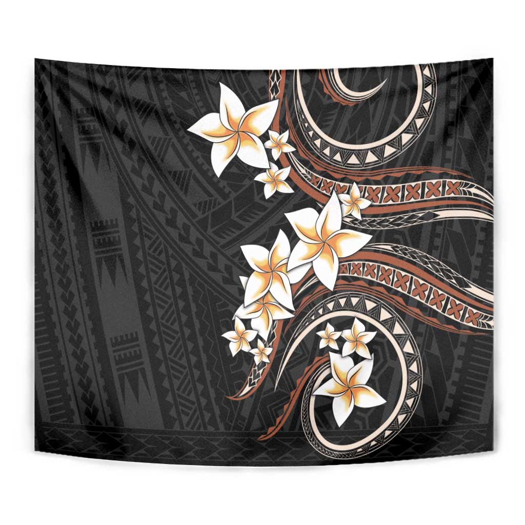 Vintage Plumeria Pacific Floral Tapestry