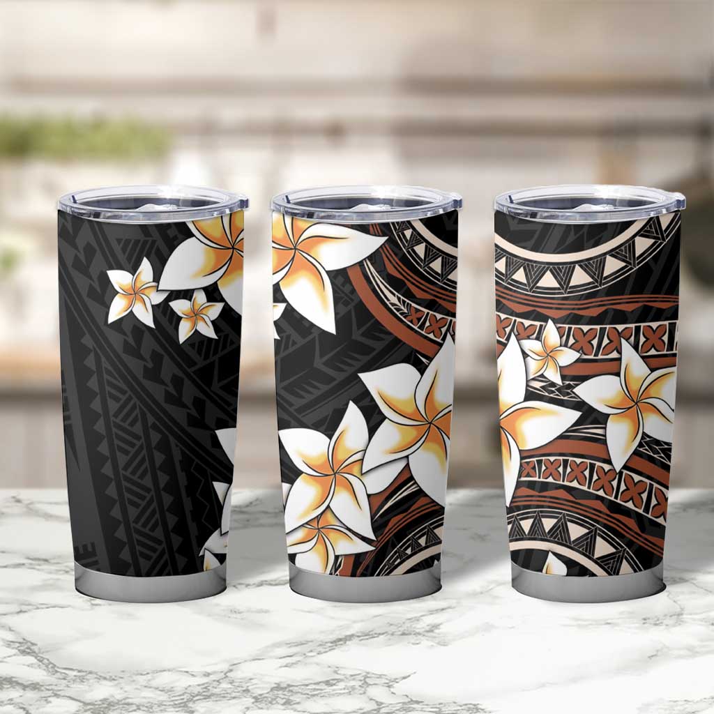 Vintage Plumeria Pacific Floral Tumbler Cup