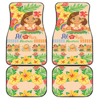 Kawaii Hula Girls Car Mats Aloha Hibiscus Flowers LT9 - Polynesian Pride