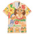Kawaii Hula Girls Family Matching Mermaid Dress and Hawaiian Shirt Aloha Hibiscus Flowers